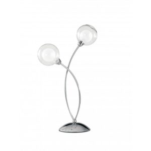I-BLOG-L2 - Lampada da tavolo elegante con due bracci cromata 28 watt G9