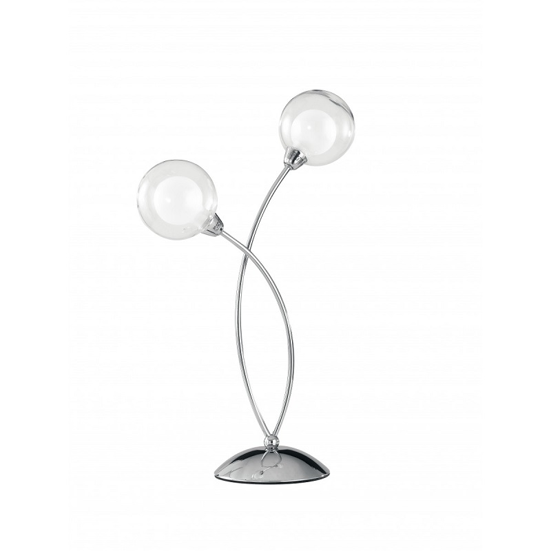 I-BLOG-L2 - Lampada da tavolo elegante con due bracci cromata 28 watt G9