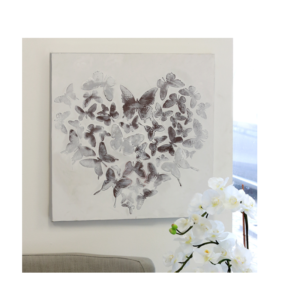 Tela pittura ad olio ''butterfly'' - casablanca
