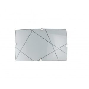 I-ALEXIA/AP - Applique bianca con decorazione moderna e luci led 12 watt