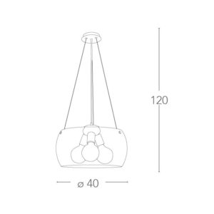 Lampadario a Sospensione Equatore 3 Luci