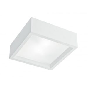 I-GABRIEL/PL25Q - Plafoniera a incasso bianco quadrato con luce rientrata E27