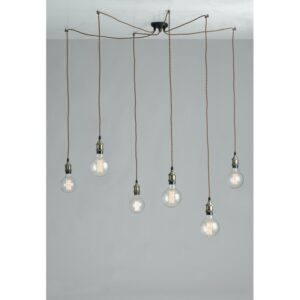 Lampadario a sei luci sospese groove