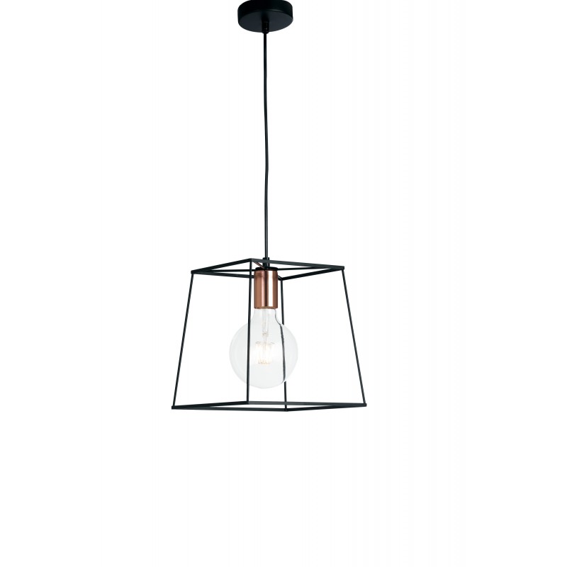 I-HARLEM-L-S1 - Pendente con paralume a gabbia 60 watt E27