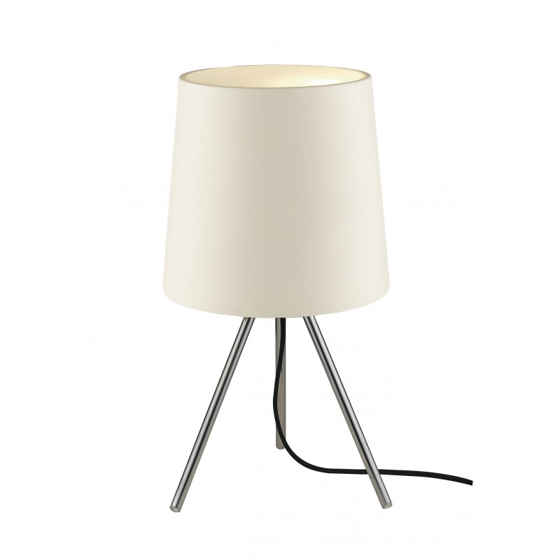 I-MARLEY/L BCO - Lampada da tavolo a tre piedi moderna di colore bianco 13 watt E14