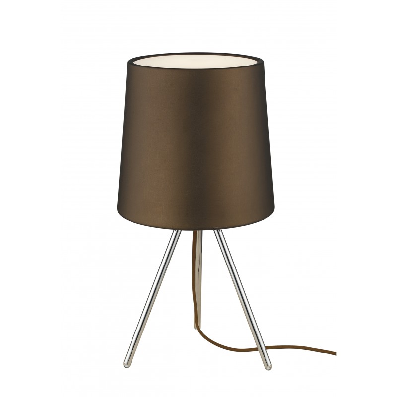 I-MARLEY/L MAR - Lampada da tavolo a tre piedi moderna di colore marrone 13 watt E14