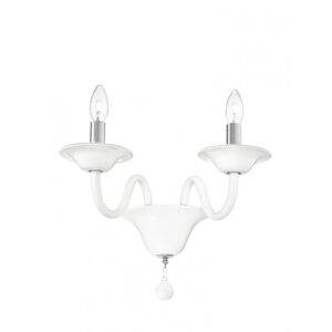 I-SOFFIO/APP - Applique semplice con due braccia curvate di colore bianco 40 watt E14