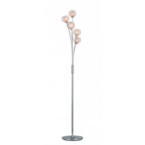 I-THESIS-PT5 - Lampada da terra Piantana decoro a rete arancione 28 watt G9