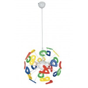 K-LETTERINE/S41 - Lampadario a sospensione con lettere dell' alfabeto colorate