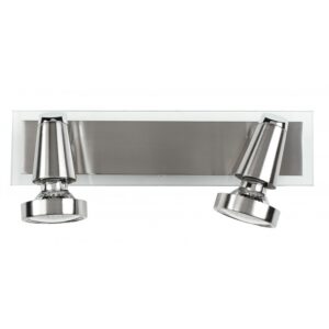 SPOT-MIAMI 02 - Applique a due luci dalla linea originale cromata 42 watt 2800 kelvin GU10