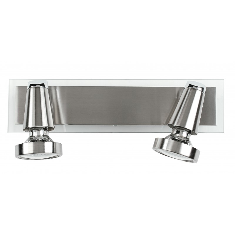 SPOT-MIAMI 02 - Applique a due luci dalla linea originale cromata 42 watt 2800 kelvin GU10