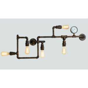 I-Amarcord-Pl5 - Plafoniera Rustica Ramata 60 Watt E27
