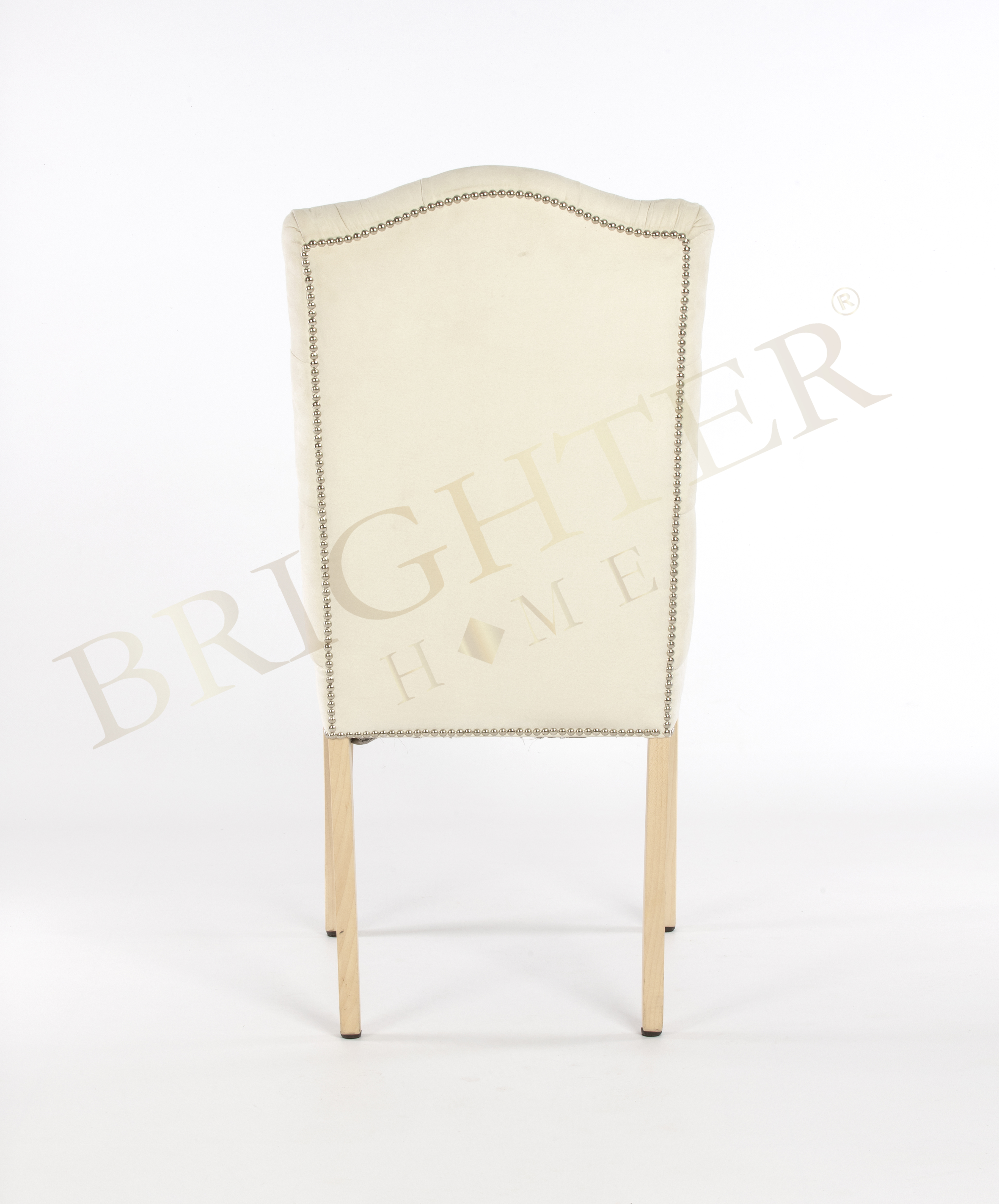Sedia Sylvana beige con borchie - immagine 4