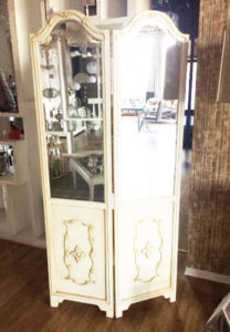 Separè con specchio Shabby