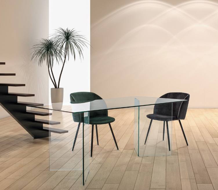Tavolo total Vetro 180x90cm