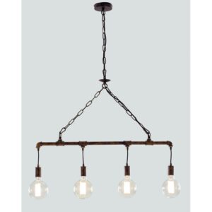 I-AMARCORD-S4 - Lampadario a quattro luci ramato 60 watt E27