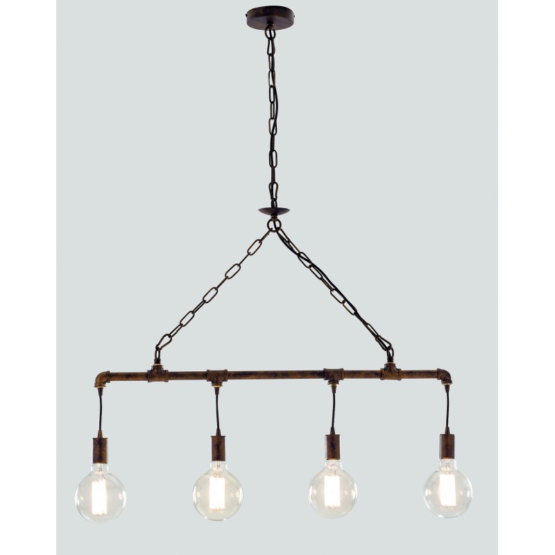 I-AMARCORD-S4 - Lampadario a quattro luci ramato 60 watt E27