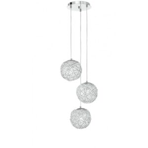 I-ASTRA/S3 - Lampadario a sospensione a tre pendenti sferici 60 watt E27