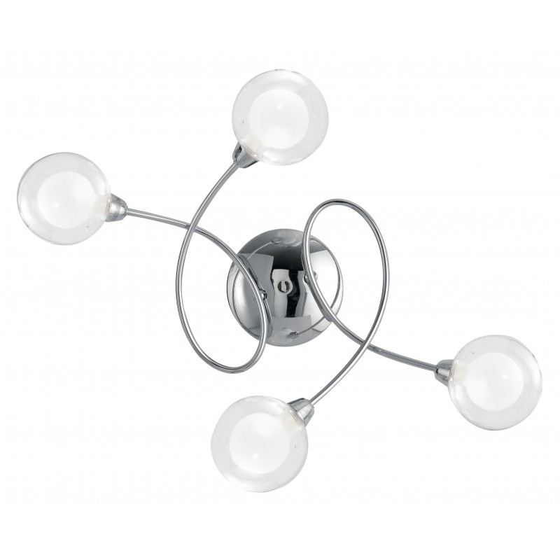 I-BLOG-PL4 - Plafoniera dal design moderna dal colore cromato 28 watt G9
