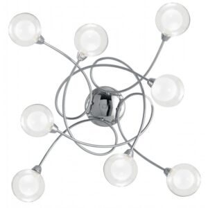 I-BLOG-PL8 - Plafoniera cromata con eleganti bracci intrecciati 28 watt G9