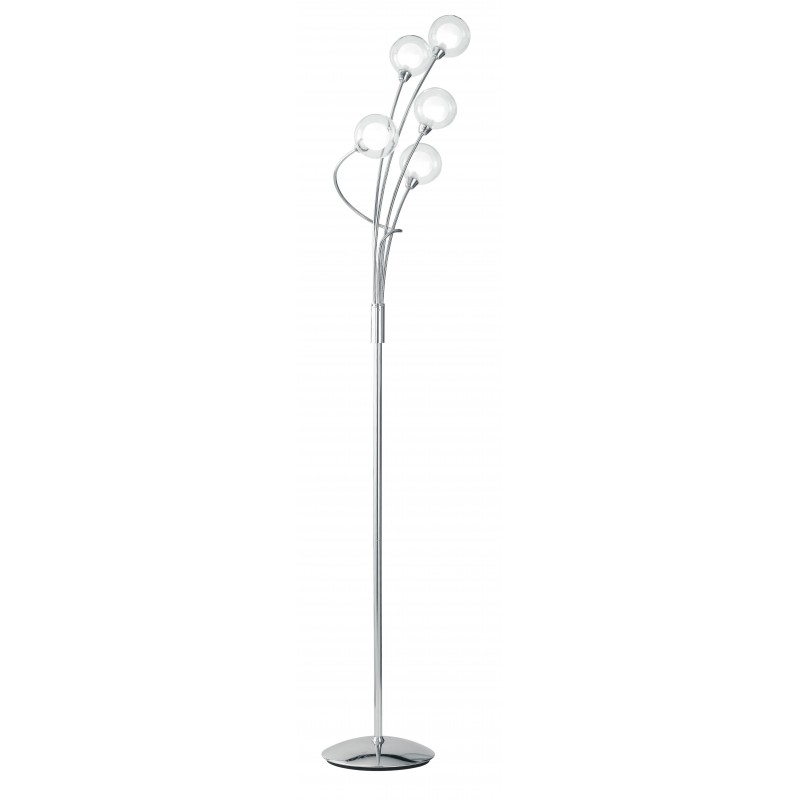 I-BLOG-PT5 - Lampada da terra Piantana semplice cromata e elegante 28 watt G9