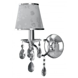 I-BOEME/AP1 - Applique raffinata con cristalli a goccia cromata 40 watt E14