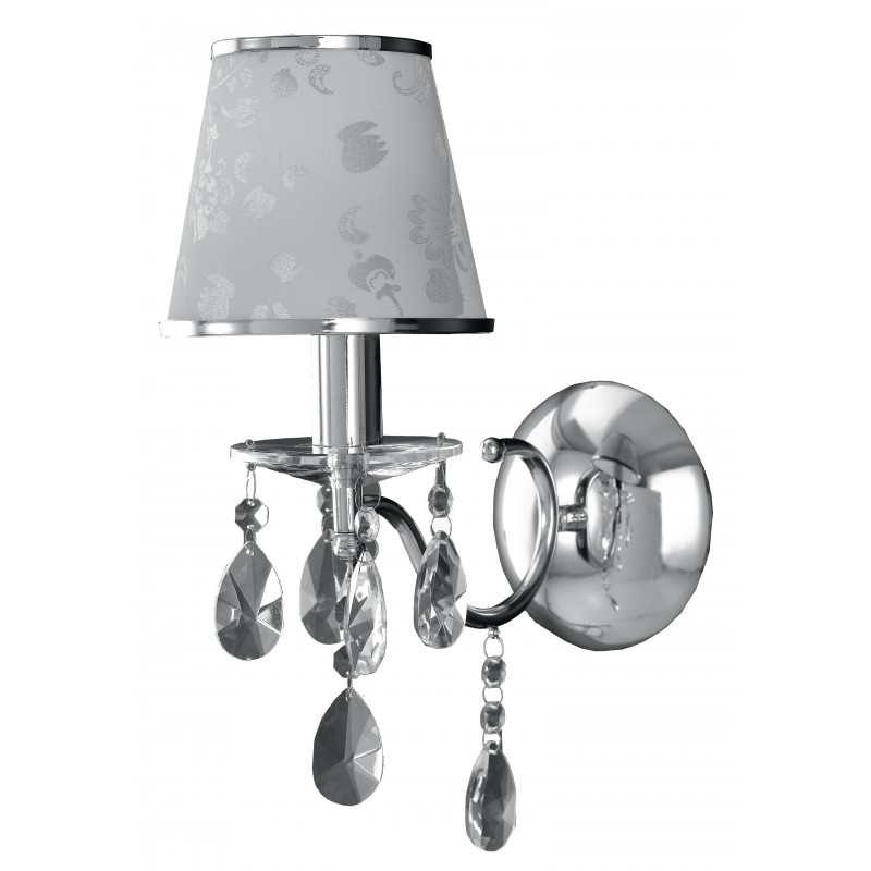I-BOEME/AP1 - Applique raffinata con cristalli a goccia cromata 40 watt E14