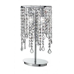 I-BREEZE/L2 - Lampada da tavolo con cristalli decorativi classica 40 watt E14