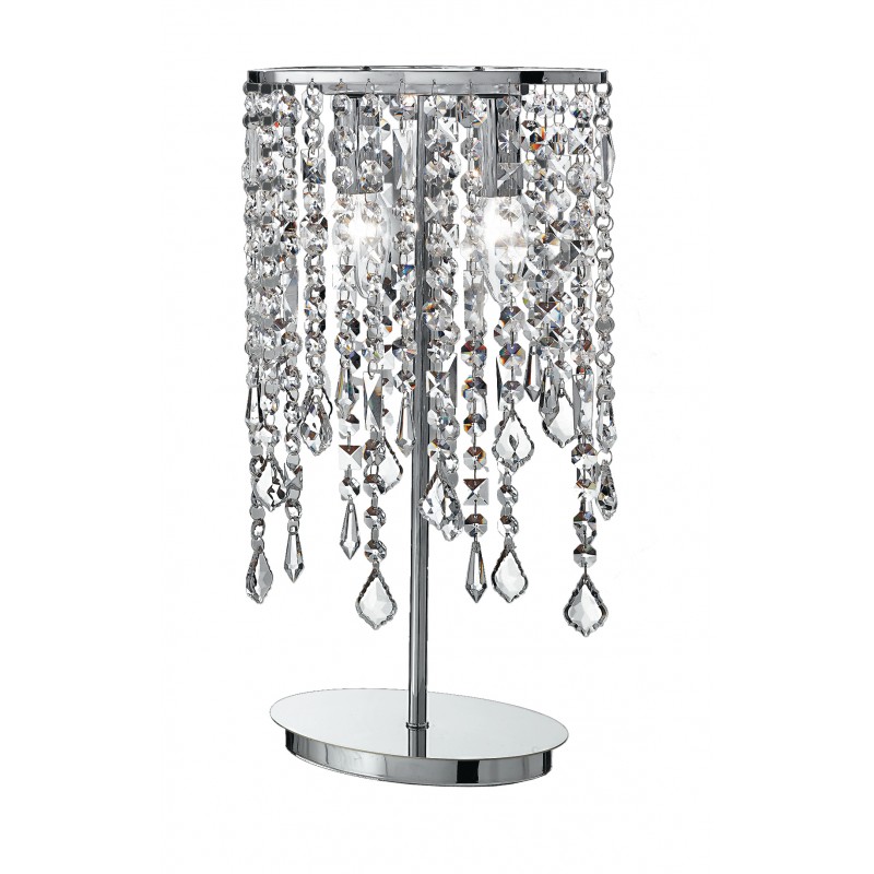 I-BREEZE/L2 - Lampada da tavolo con cristalli decorativi classica 40 watt E14