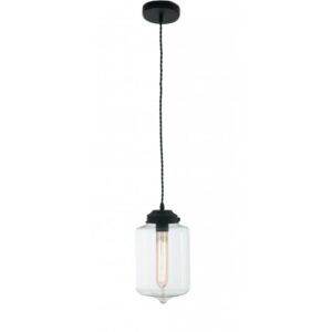 I-EVELYN-S1 - Pendente con paralume trasparente semplice 60 watt E27