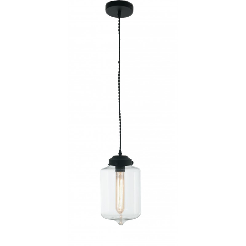 I-EVELYN-S1 - Pendente con paralume trasparente semplice 60 watt E27