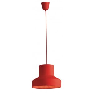 I-LENNON/S1 ROS - Pendente in silicone rosso dal design moderno 60 watt E27