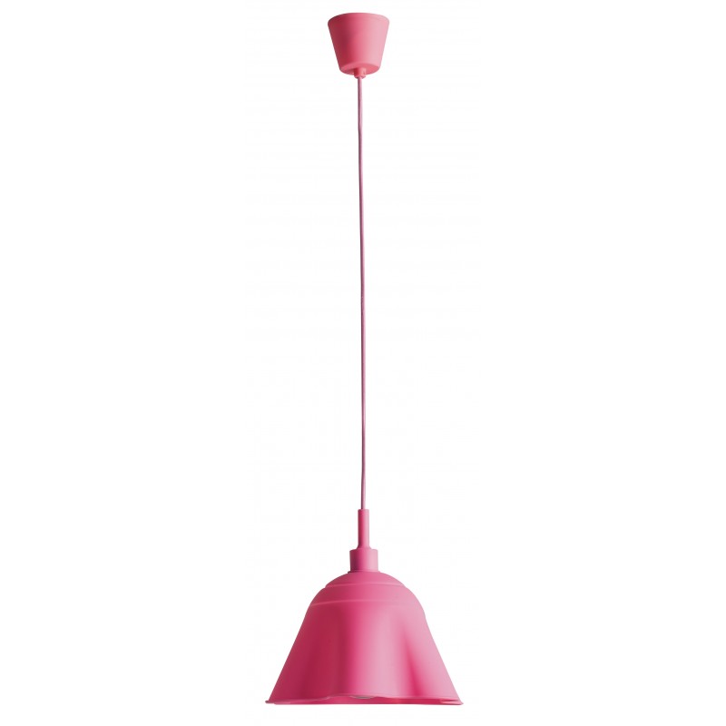 I-MONROE/S1 ROS - Pendente in silicone dalla forma originale rosa 60 watt E27