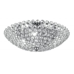 I-PLANET/PL32 - Plafoniera dal colore cromato e dalla linea essenziale ma elegante 28 watt G9