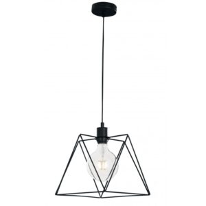 I-SANTANA-L-S1 - Pendente con paralume a gabbia e motivi triangolari 60 watt E27