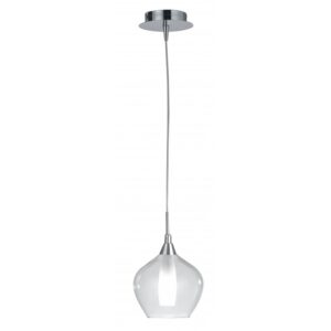 I-SKYLINE/S1 - Pendente cromato con paralume originale trasparente 28 watt G9