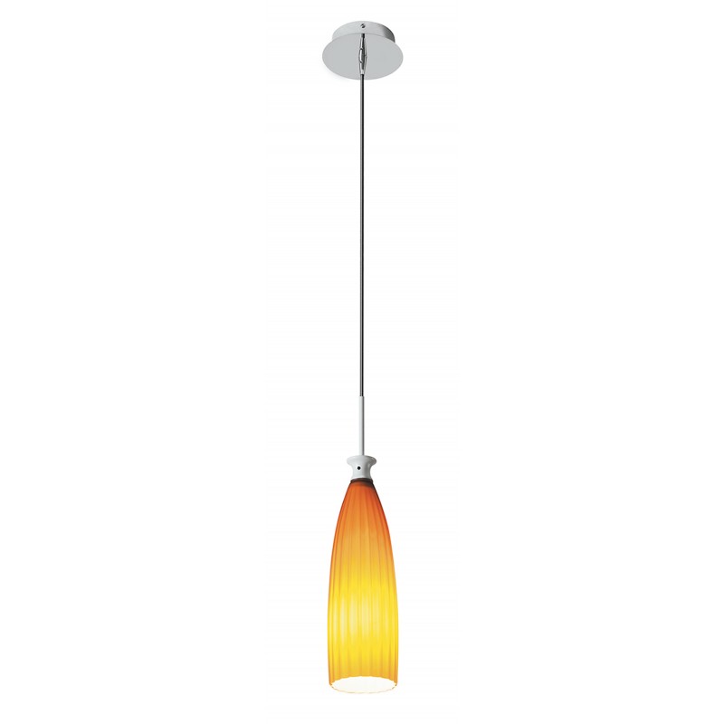 I-SWING-SP-1 AMB - Pendente originale in vetro ambrato 40 watt E14