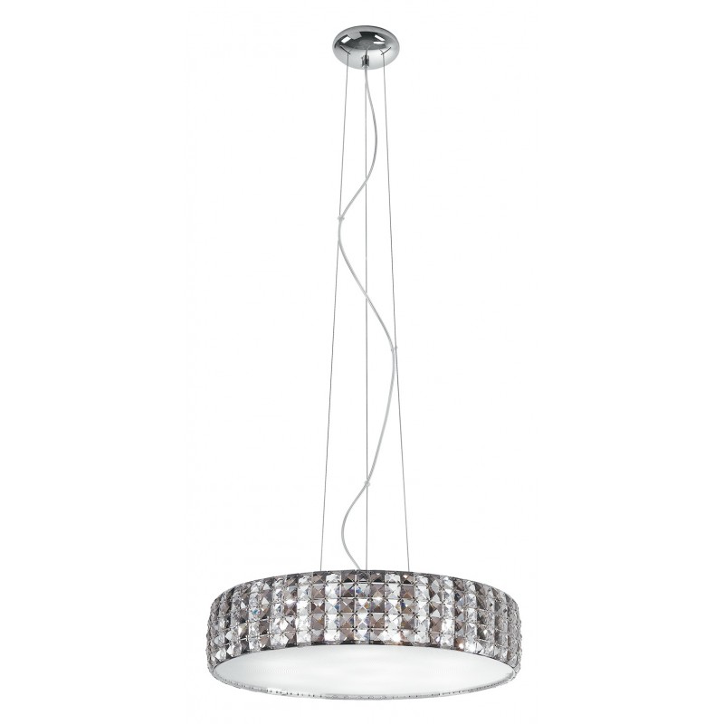 I-TANGO/S55 - Lampadario raffinato sospeso con cristalli trasparenti decorativi 42 watt G9