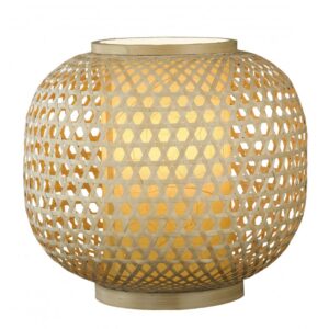 I-ZEN-LUME - Lampada da tavolo con decorazioni intrecciate in bamboo 60 watt E27