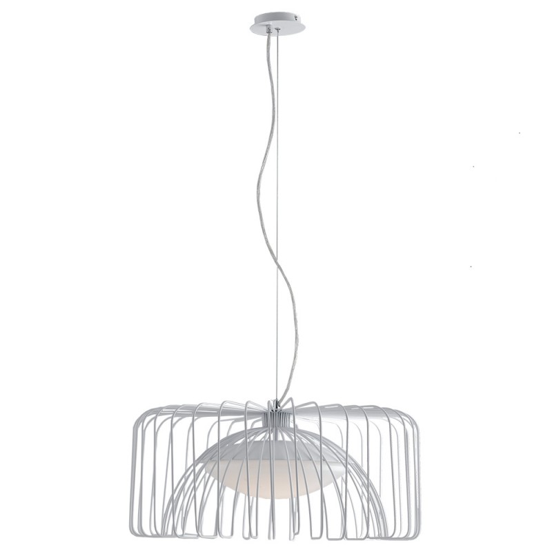 Lampadario a sospensione Cougar bianco