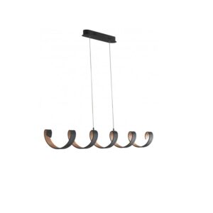 LED-HELIX-S6 NER Sospensione Helix nero/oro satinato
