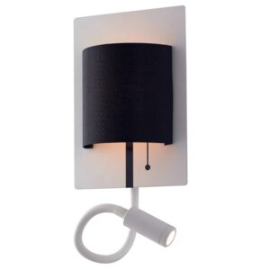 LED-POP-WB Applique Pop base bianca diffusore nero