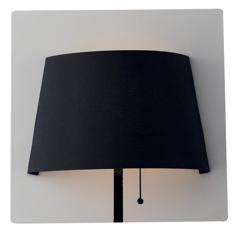 LED-WHAROL-WB Applique Wharol base nera diffusore bianco
