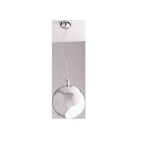 I-NARCISO-S30 LAMPADARIO SOSPENSIONE MODERNO STRUTTURA METALLO CROMO 1 LUCE 60W