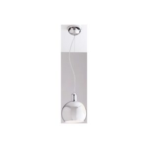 I-NARCISO-S20 LAMPADARIO SOSPENSIONE MODERNO STRUTTURA METALLO CROMO 1 LUCE 60W