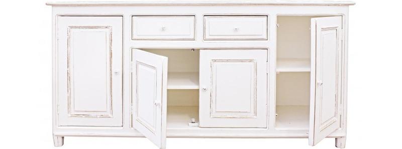 Credenza 4 ante e 2 cassetti Shabby - immagine 3