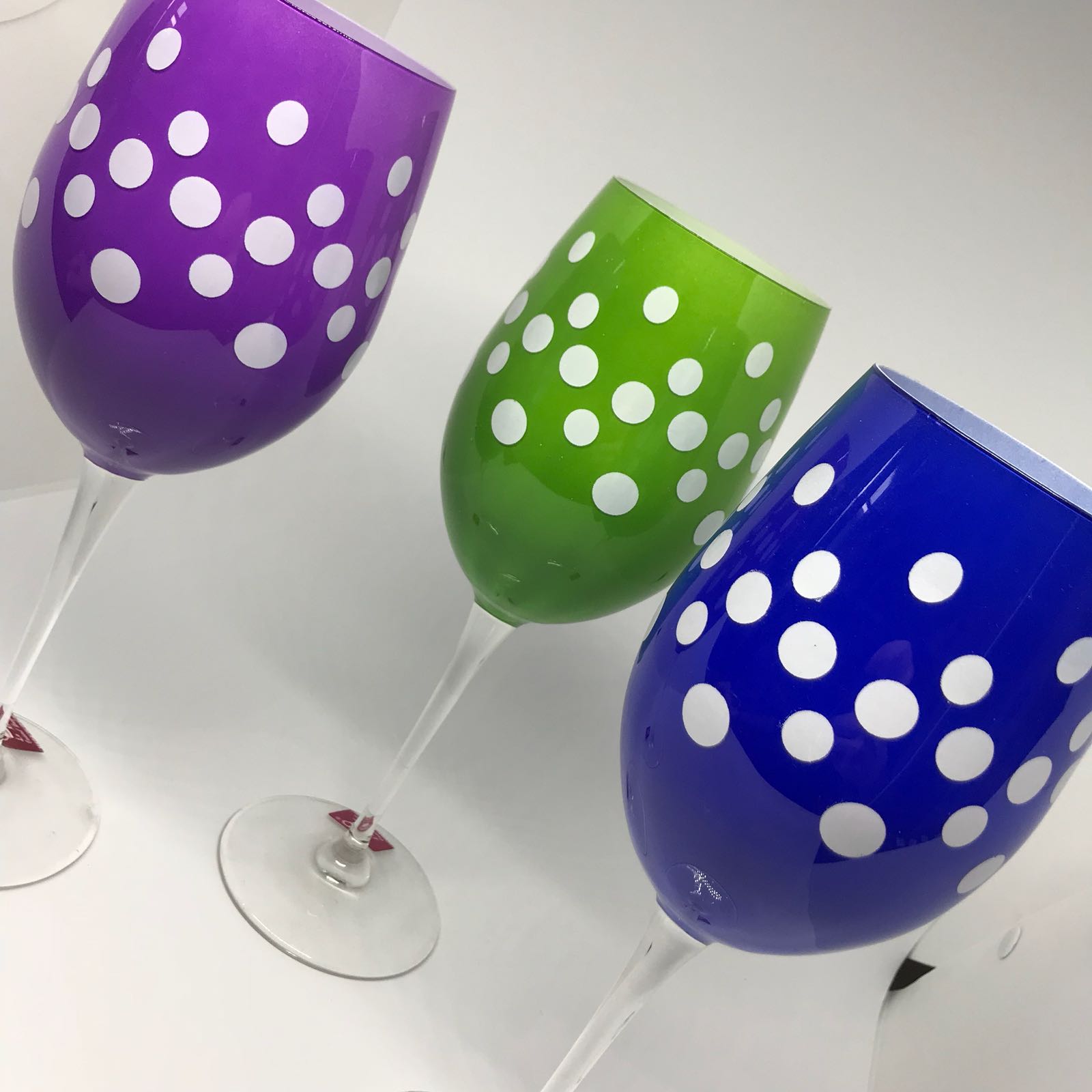 6pz Calice Vino a Pois - immagine 4