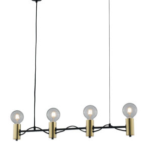 Sospensione Axon Nero & Oro 4 Luci