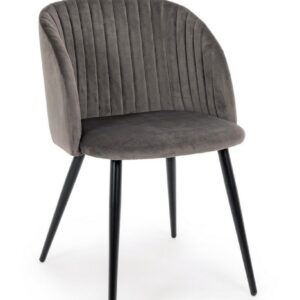 Coppia sedie Velluto Grigio Queen