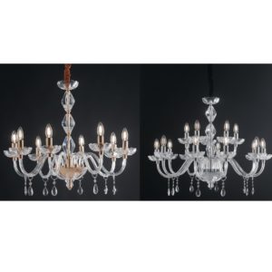 Lampadario Riflesso 10+5